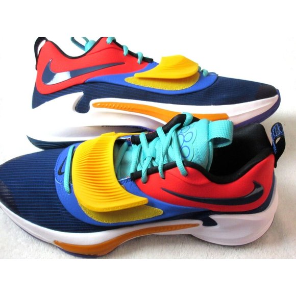Nike Men's Zoom Freak 3 Basketball Shoes Bright Crimson Navy Giannis Sizes NIB - Picture 2 of 5